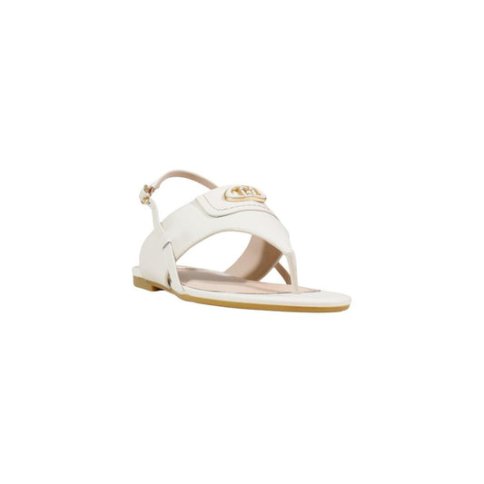 Liu Jo Beige Leather Flat Sandals