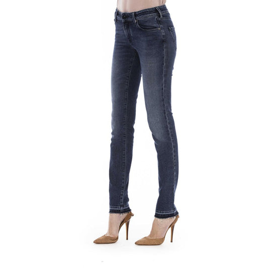 Jacob Cohen Damen-Jeans, schmale Passform, blaue Baumwolle