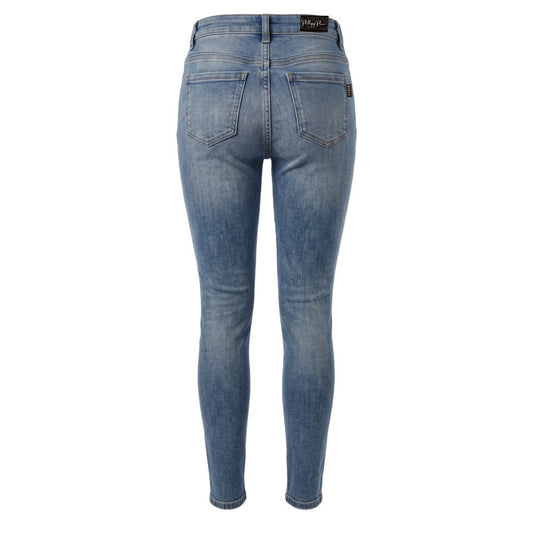 Philipp Plein Blue Cotton Women Jean
