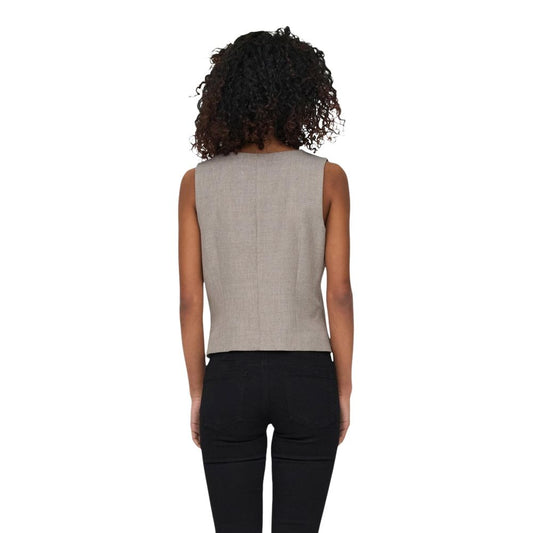 Only Beige Polyester Waistcoat