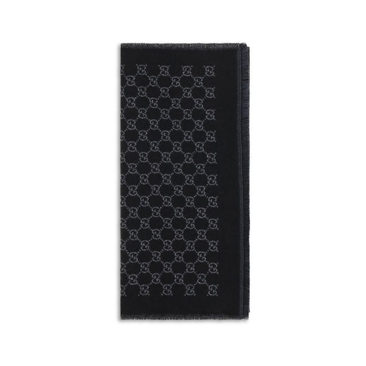 Gucci Black Wool Oves Aries Foulard