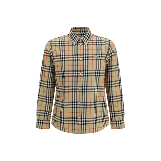 Burberry Beige Cotton Pattern Shirt