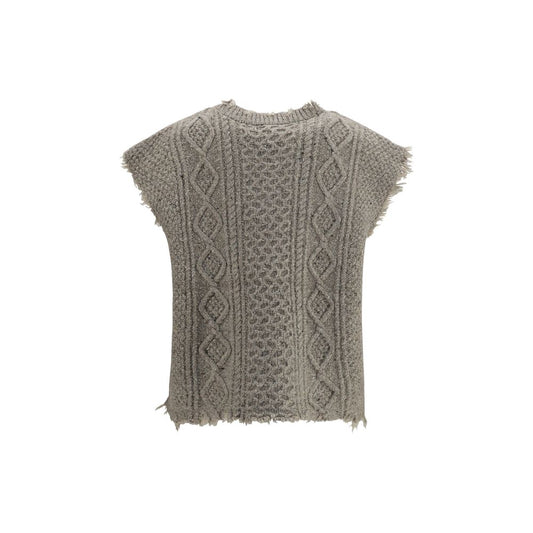 R13 Beige Wool Oves Aries Sleeveles Sweater