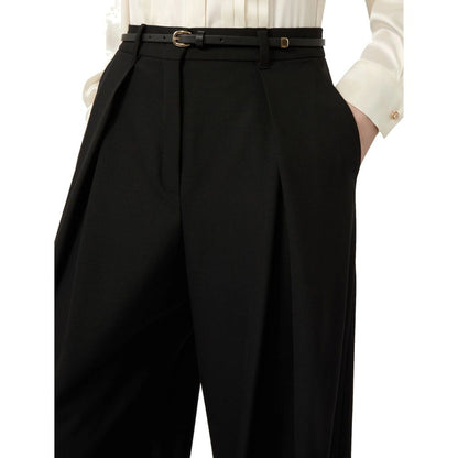 Max Mara Black Elastane Casual Pants
