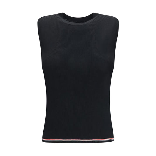 Thom Browne Black Wool Oves Aries Sleeveles T-Shirt