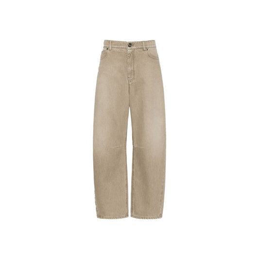 Max Mara Beige Cotton Boyfriend Jeans