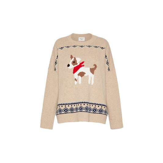Max Mara Beige Virgin Wool Sweatshirt