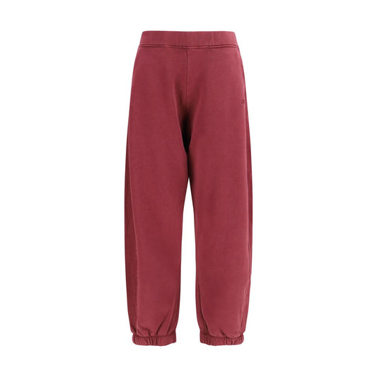 Off-White Purple Cotton Casual Pants
