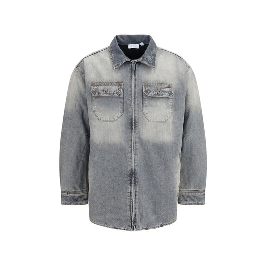 Off-White Gray Cotton Denim Jacket