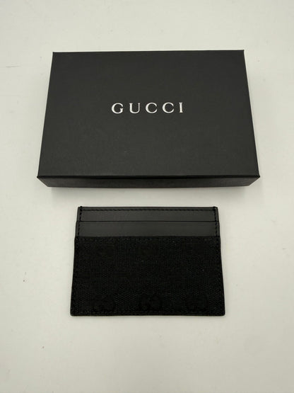 Gucci GUCCI GG Canvas Black Cardholder