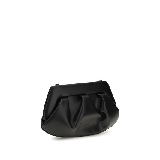 THEMOIRè Black Recycled Leather Clutch Bag