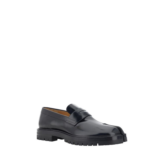 Maison Margiela Black Calf Leather Bos Taurus Slip-On Loafers