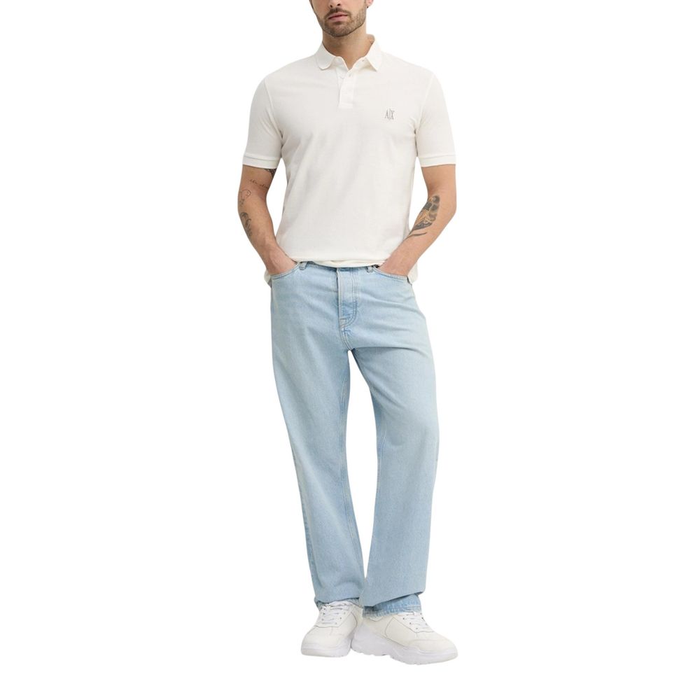 Armani Exchange Poloshirt aus weißer Baumwolle