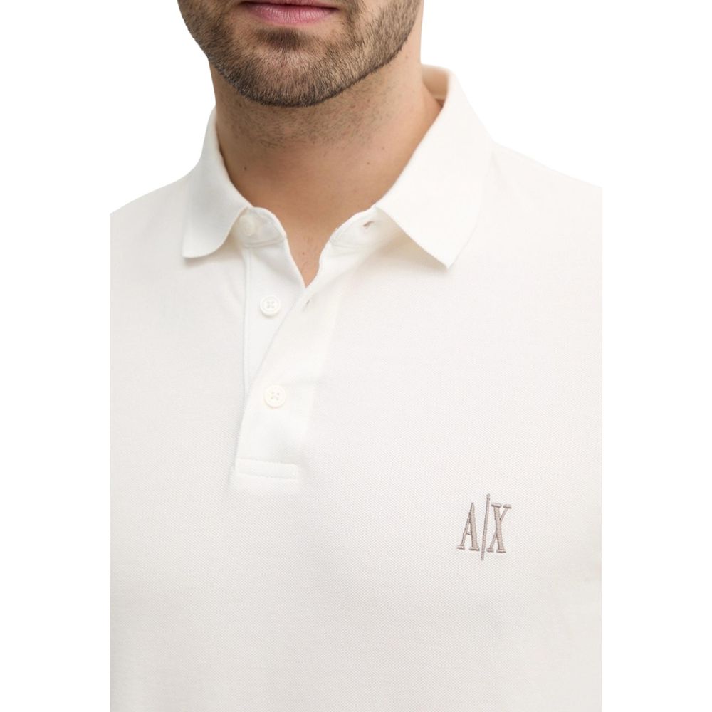Armani Exchange Poloshirt aus weißer Baumwolle
