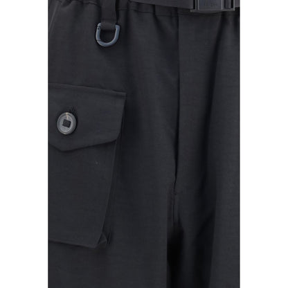 Y-3 Black Polyester Athletic Pants