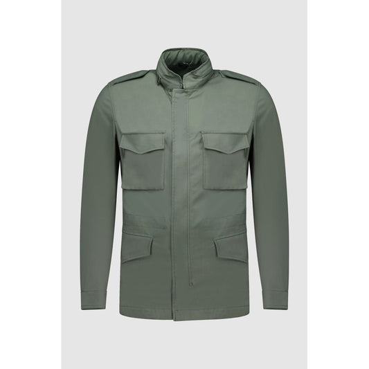 Autore Bicolor Cotton Full-Length Jacket
