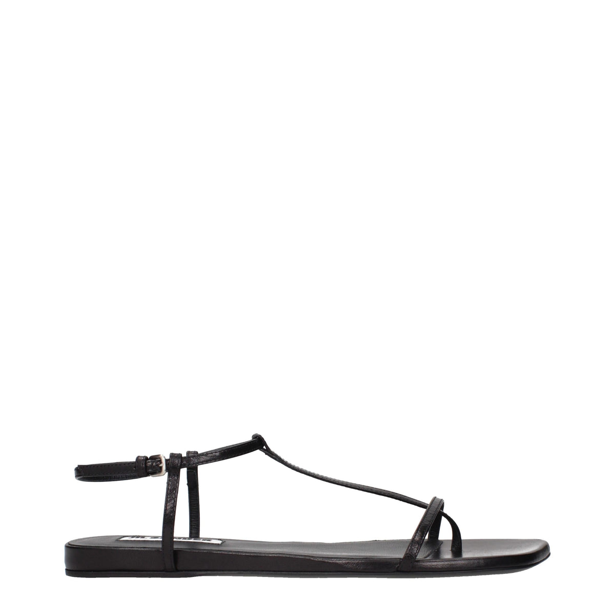 Jil Sander Schwarze Flip-Flop-Sandalen aus Leder