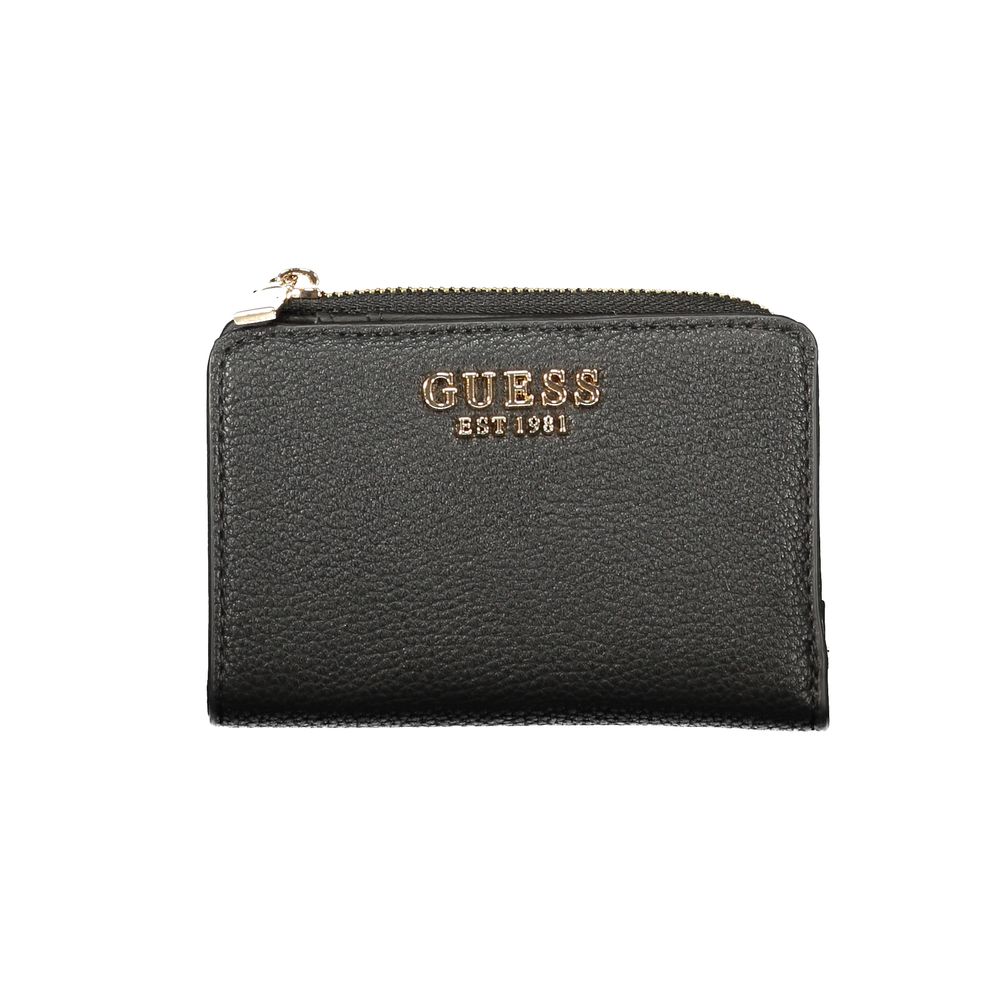 Guess Jeans Damen Portemonnaie aus schwarzem Polyurethan