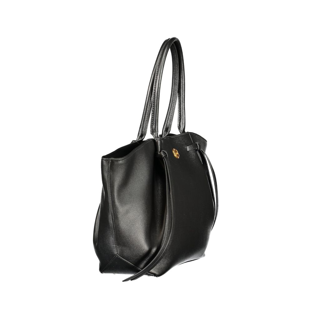 Guess Jeans Damenhandtasche aus schwarzem Polyurethan