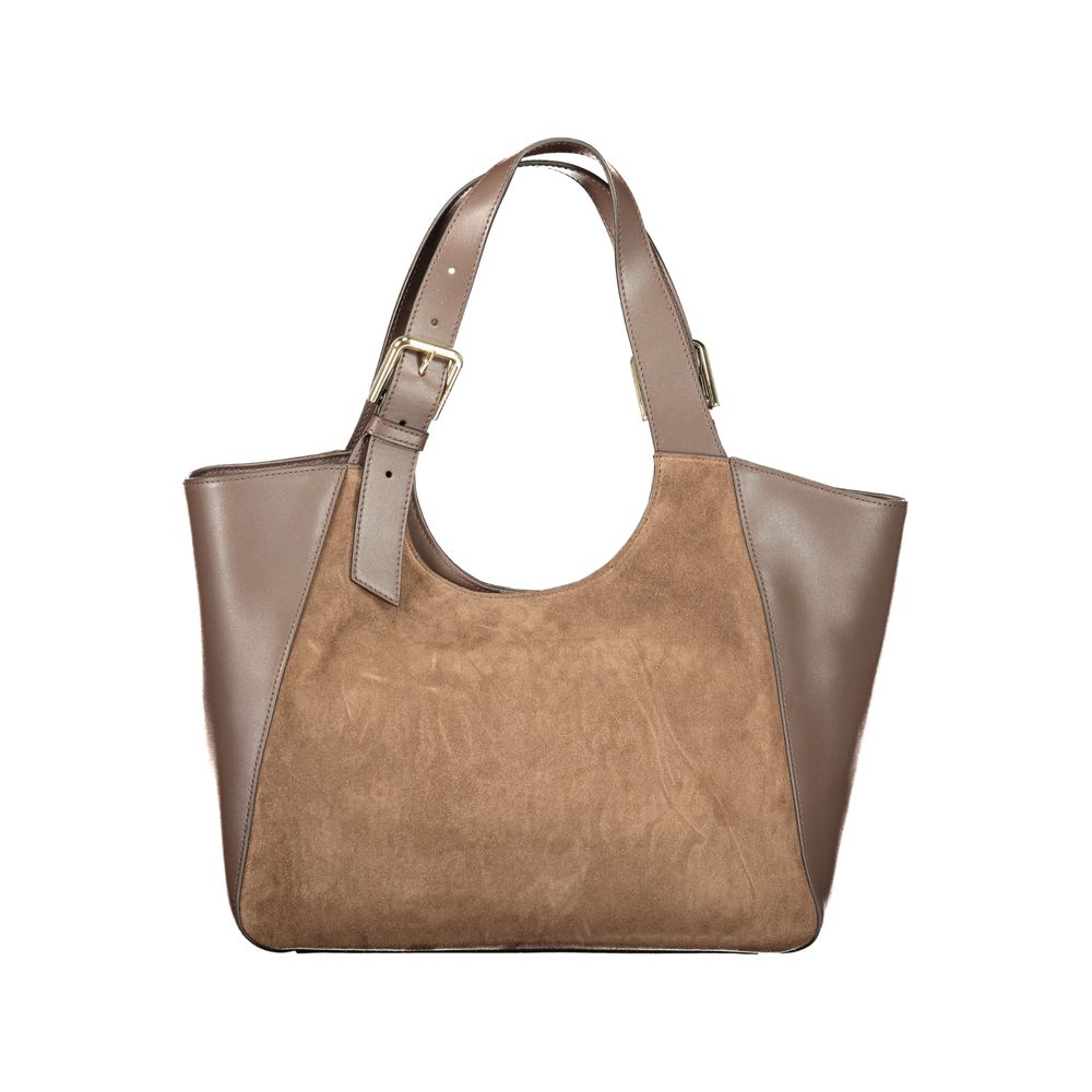 Braune Furla-Damenhandtasche aus Leder