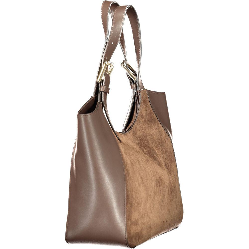 Braune Furla-Damenhandtasche aus Leder