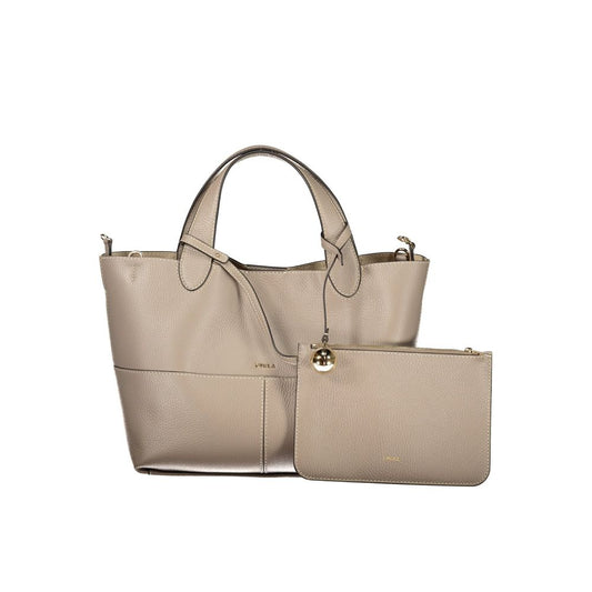 Damenhandtasche aus grauem Leder von Furla