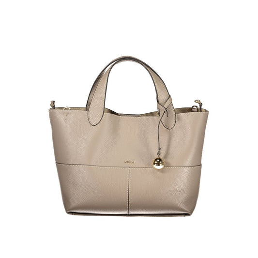 Damenhandtasche aus grauem Leder von Furla