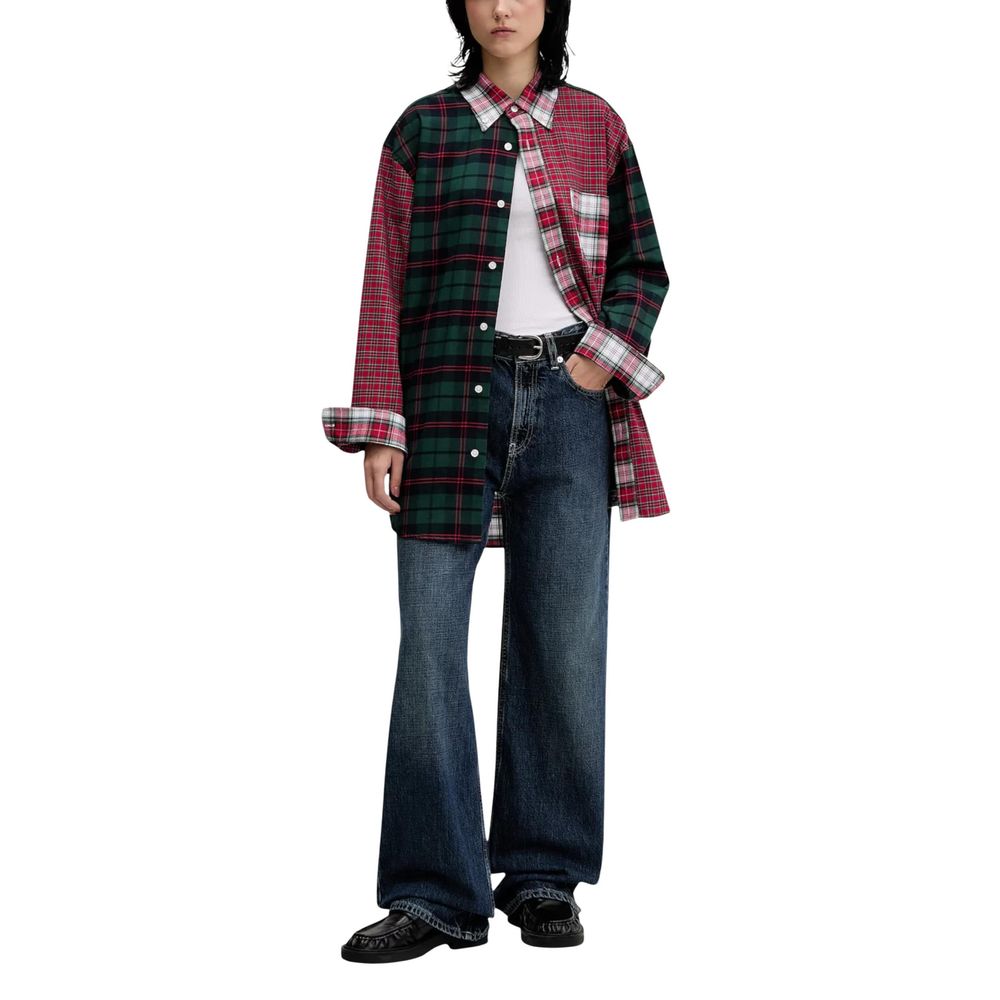 Tommy Hilfiger Jeans Langarmshirt aus roter Baumwolle