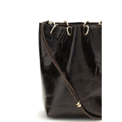 Benedetta Bruzziches Black Calf Leather Bos Taurus Backet Bag
