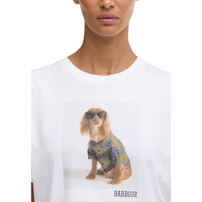 Barbour White Cotton T-Shirt