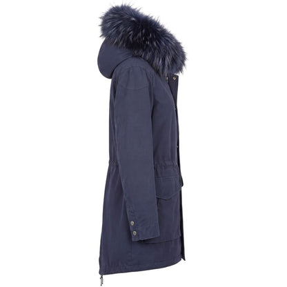 Mr&Mrs Italy Blue Cotton Women's Jacket