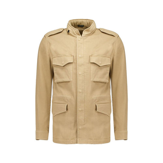 Autore Beige Cotton Full-Length Jacket