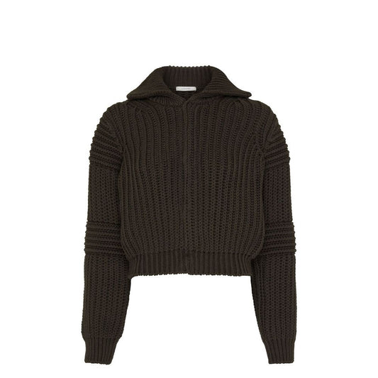 Lemaire Brown Cotton Cardigan