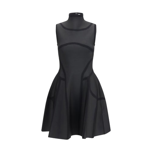 Alexander McQueen Black Polyester Cocktail Dress