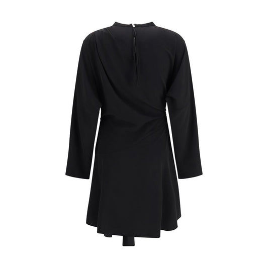 Ganni Black Recycled Polyester Cocktail Dress