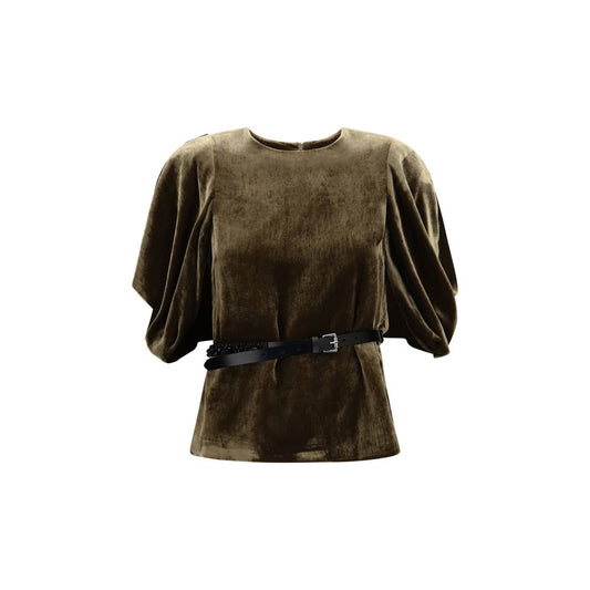 P.A.R.O.S.H. Brown Viscose Blouse