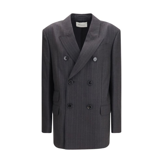 Ami Paris Gray Wool Oves Aries Blazer
