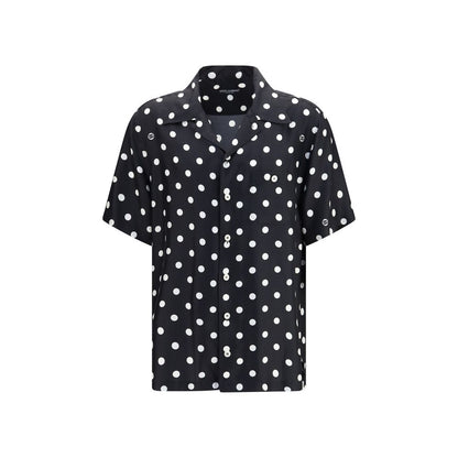 Dolce & Gabbana Black Silk Pattern Shirt