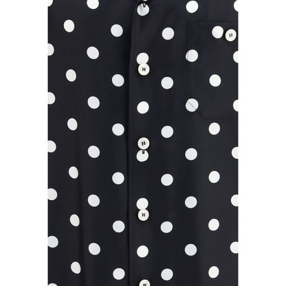 Dolce & Gabbana Black Silk Pattern Shirt