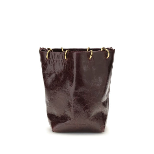 Benedetta Bruzziches Brown Calf Leather Bos Taurus Backet Bag