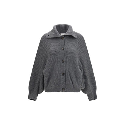 Brunello Cucinelli Gray Cashmere Cardigan