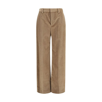 Brunello Cucinelli Brown Cotton Casual Pants