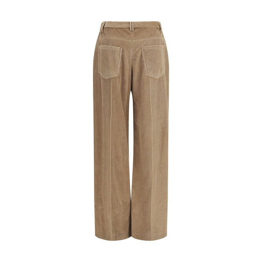 Brunello Cucinelli Brown Cotton Casual Pants