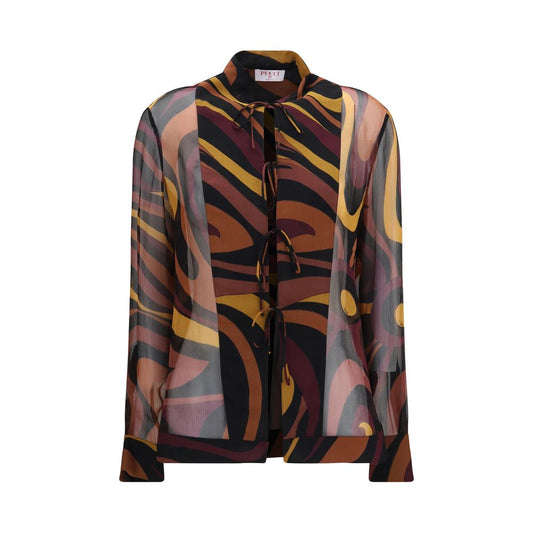 Emilio Pucci Multicolor Silk Pattern Shirt