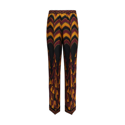 Emilio Pucci Multicolor Silk Casual Pants