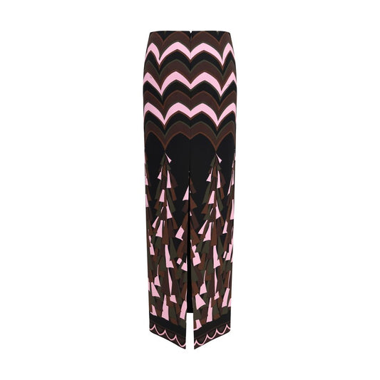 Emilio Pucci Multicolor Polyamide Long Skirt