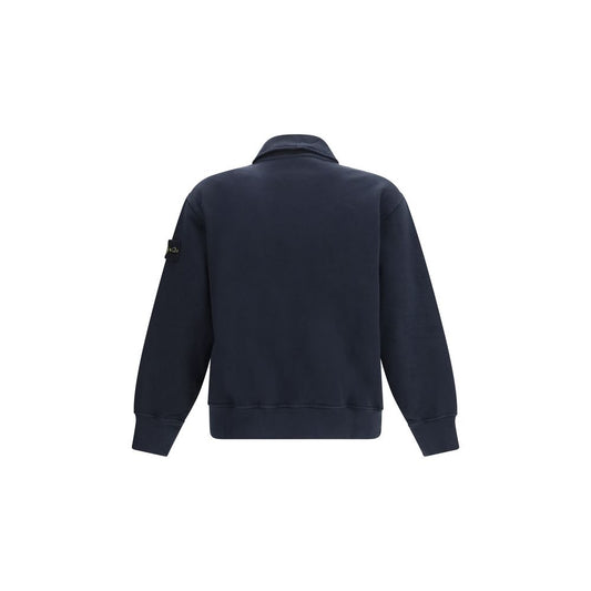 Stone Island Blue Cotton Sweatshirt