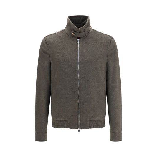 Brunello Cucinelli Gray Wool Oves Aries Full-Length Jacket