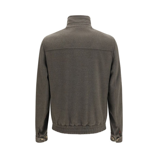 Brunello Cucinelli Gray Wool Oves Aries Full-Length Jacket