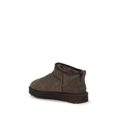 UGG Brown Suede Leather Ankle Boots